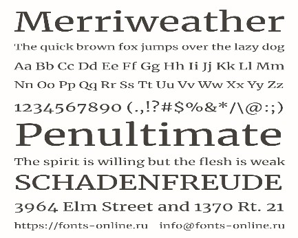 Merriweather Font Preview